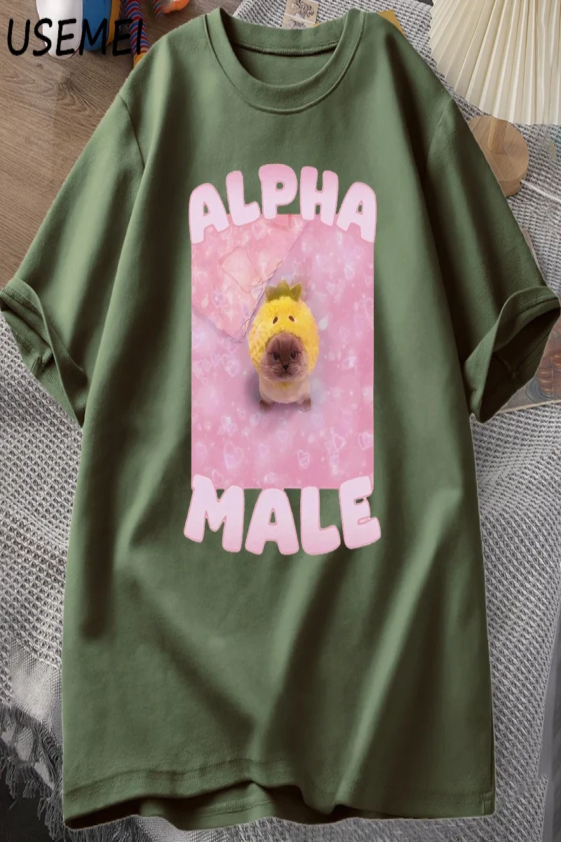 Alfa erkek komik kedi Meme T-shirt kadın ve erkekler Goofy Shirt Terkek % tasarımcı k 3061