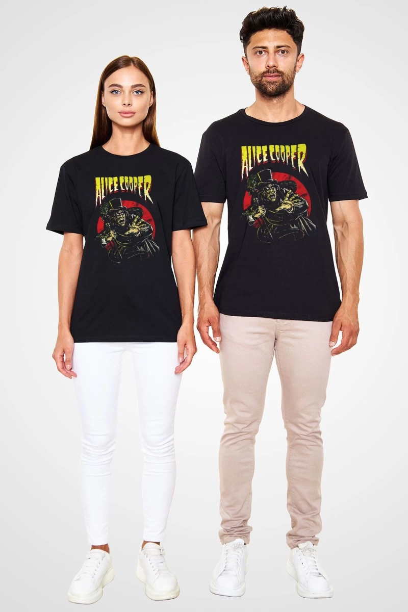 Alice Cooper Siyah Unisex Tişört T-Shirt