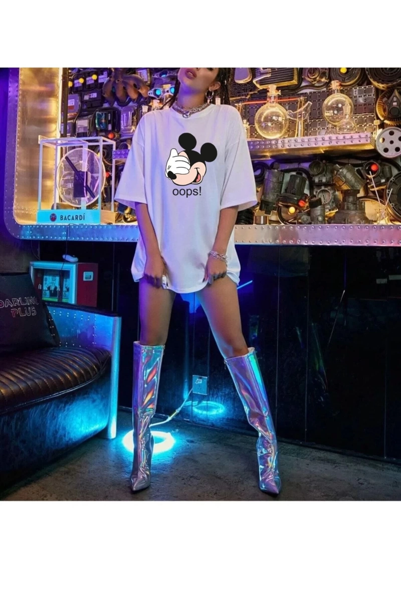 Aliento Unisex Oops ! Rahat Kesim Oversize T-shirt