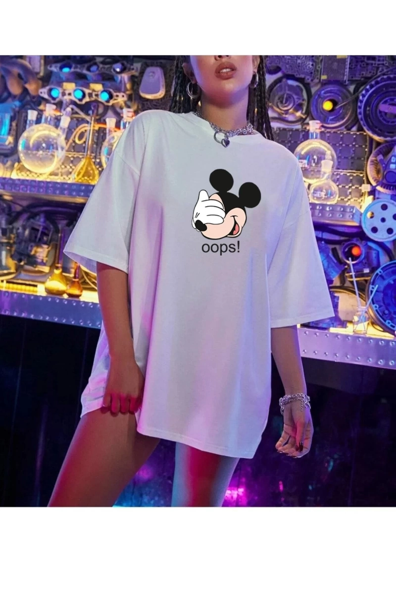 Aliento Unisex Oops ! Rahat Kesim Oversize T-shirt
