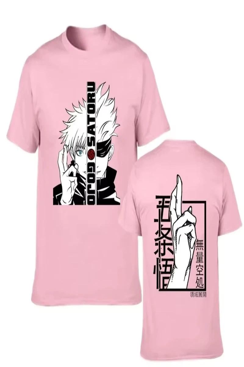 Anime Desenli Unisex Bay Bayan Tişört  Gojo Satoru Grafik Baskı