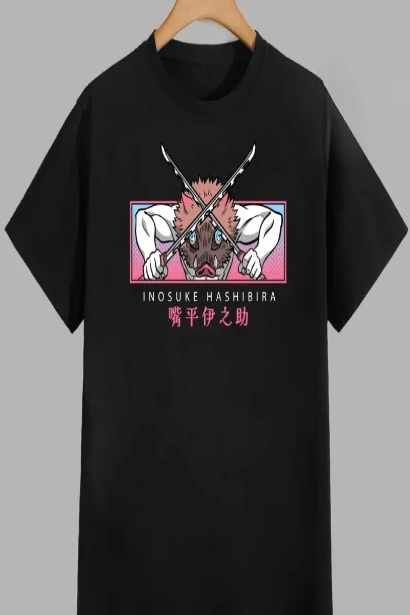 Anime Desenli Unisex Bay Bayan Tişört  Hashibira Inosuke iblis avcısı