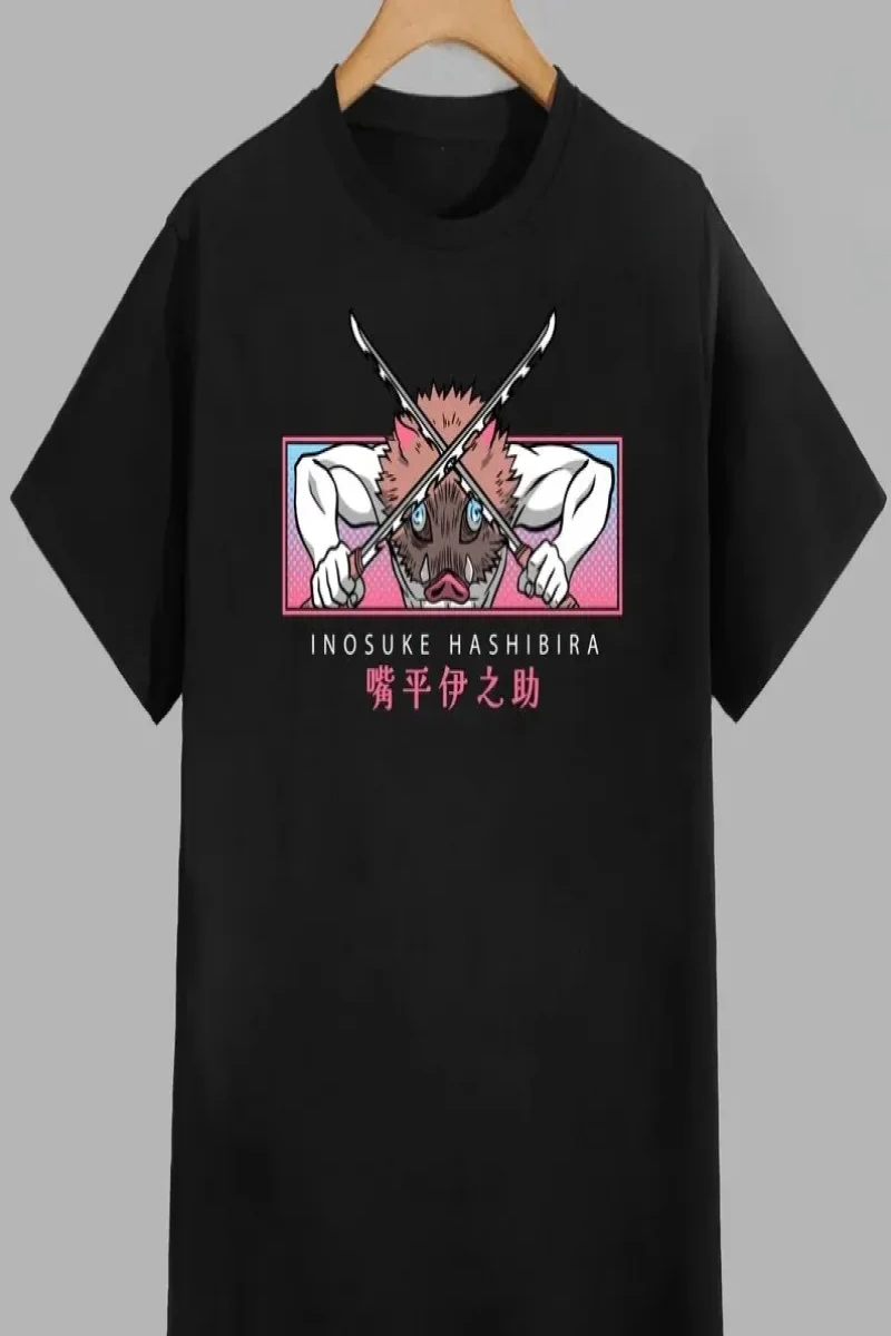 Anime Desenli Unisex Bay Bayan Tişört  Hashibira Inosuke iblis avcısı