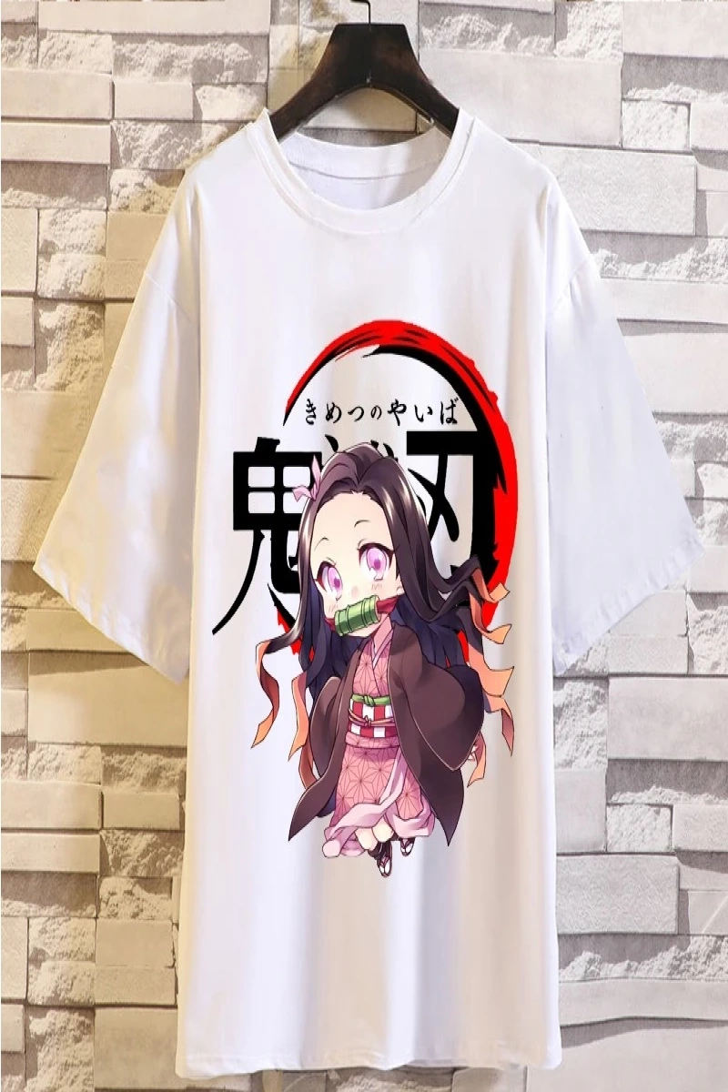 Anime Desenli Unisex Bay Bayan Tişört  iblis avcısı