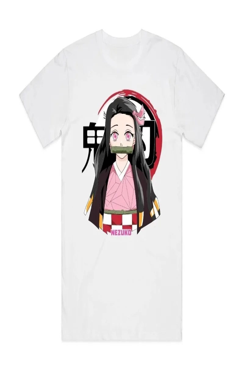 Anime Desenli Unisex Bay Bayan Tişört  JaponKanao Kamado Nezuko Slayer