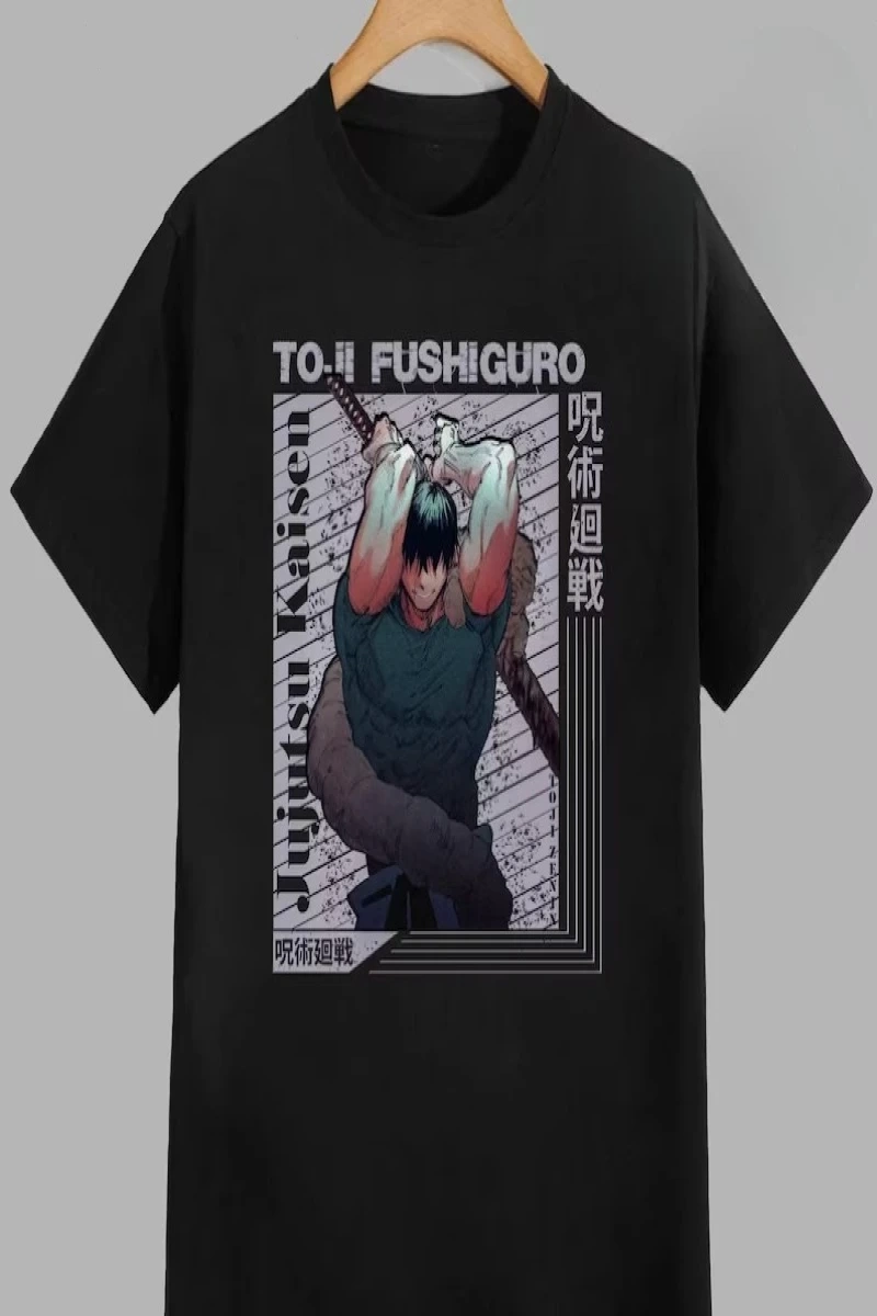 Anime Desenli Unisex Bay Bayan Tişört  Jujutsu Hattı Fushiguro Megumi ‌