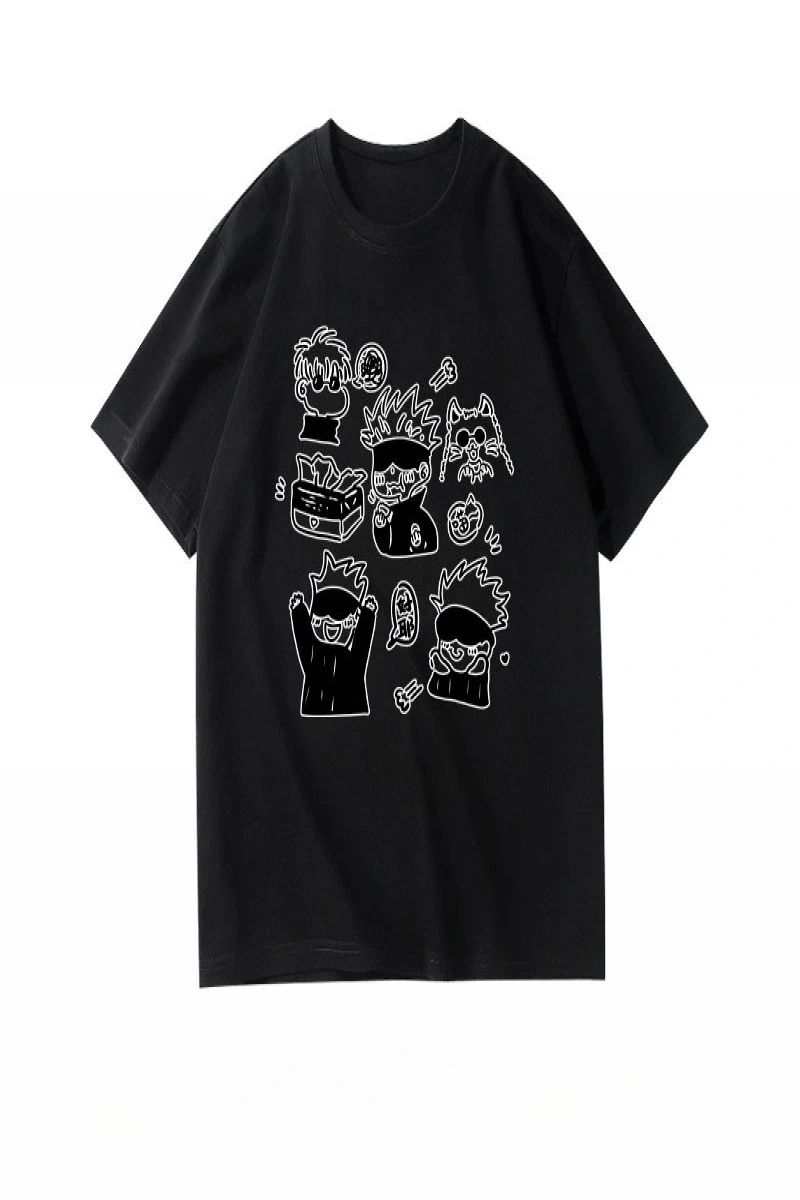 Anime Desenli Unisex Bay Bayan Tişört  Jujutsu hattı Gojo Satoru