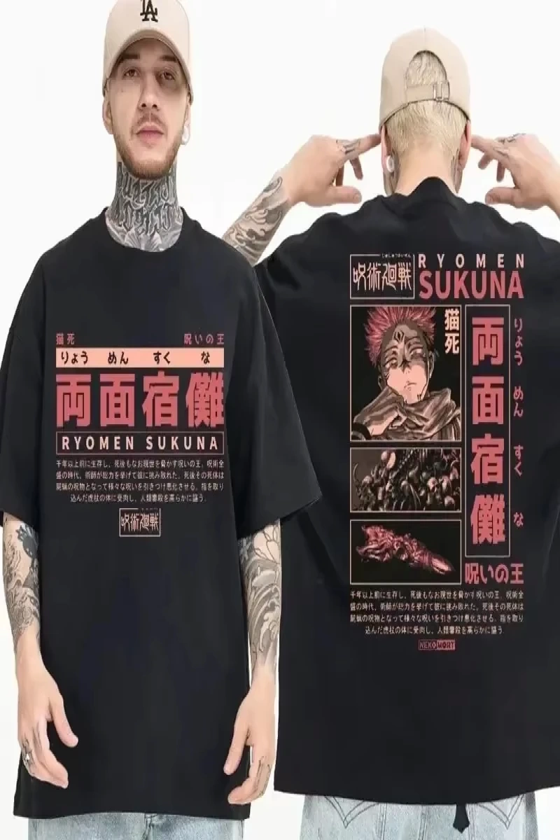 Anime Desenli Unisex Bay Bayan Tişört  Jujutsu Kaisen Gojo Satoru