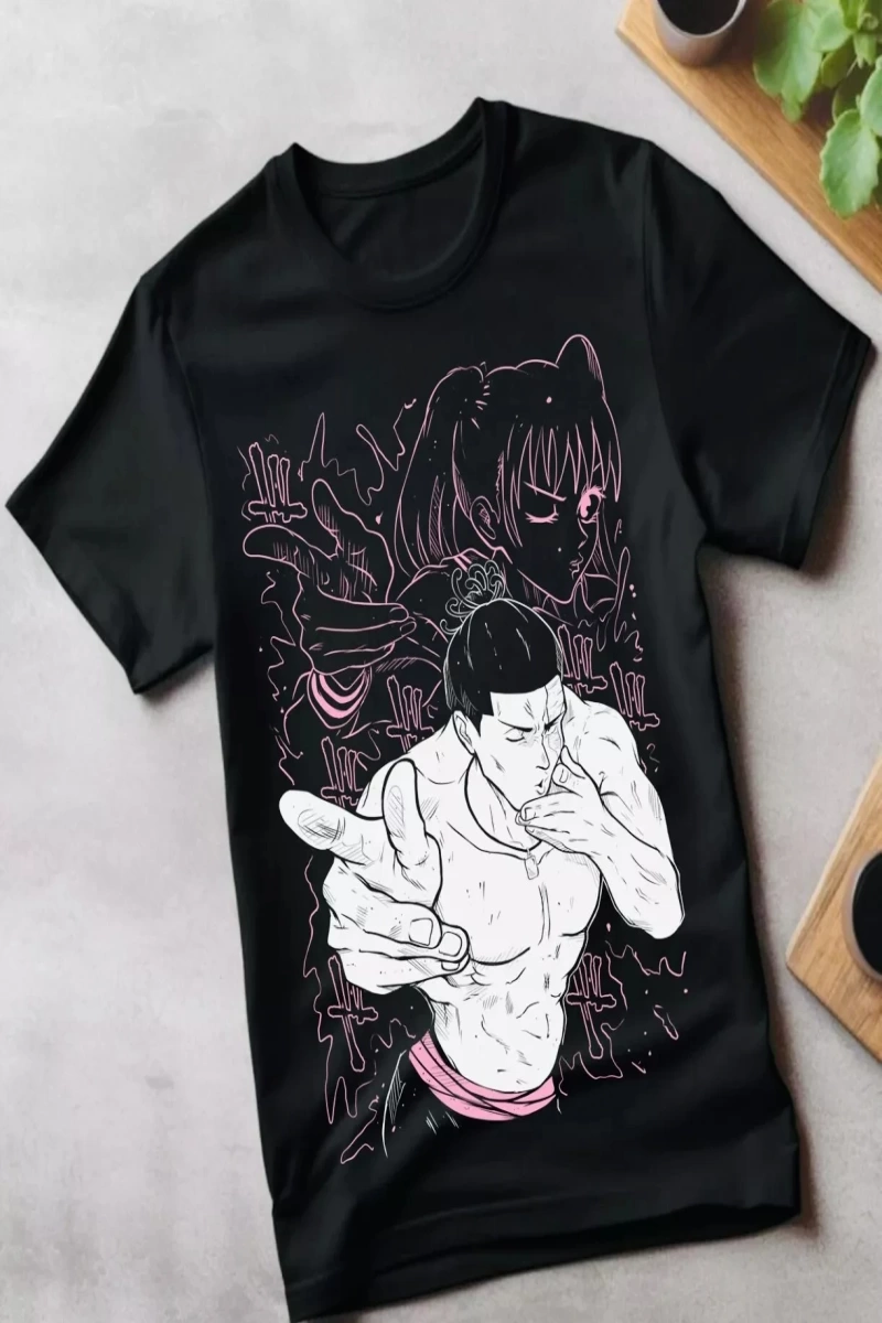 Anime Desenli Unisex Bay Bayan Tişört  Jujutsu Kaisen Gojo Satoru