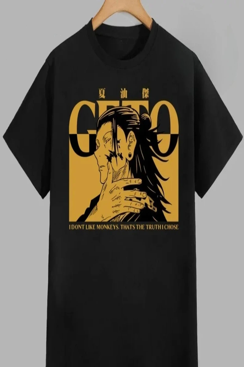 Anime Desenli Unisex Bay Bayan Tişört  Jujutsu Kaisen Gojo Satoru