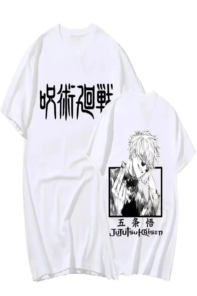 Anime Desenli Unisex Bay Bayan Tişört  Jujutsu Kaisen Gojo Satoru