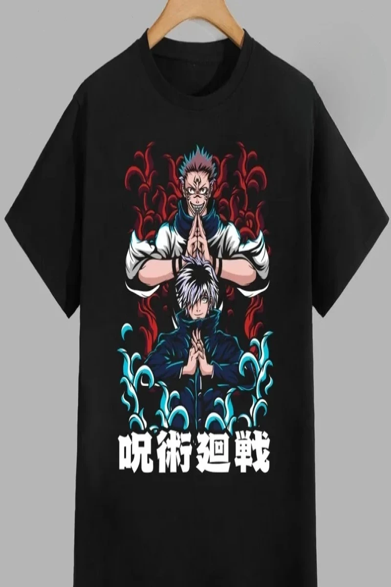 Anime Desenli Unisex Bay Bayan Tişört  Jujutsu Kaisen Gojo Satoru