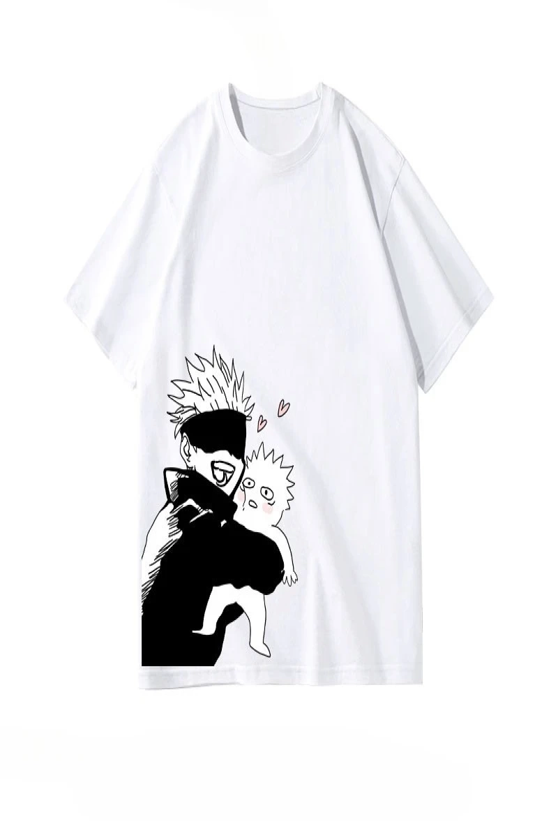 Anime Desenli Unisex Bay Bayan Tişört  Jujutsu Kaisen Gojo Satoru
