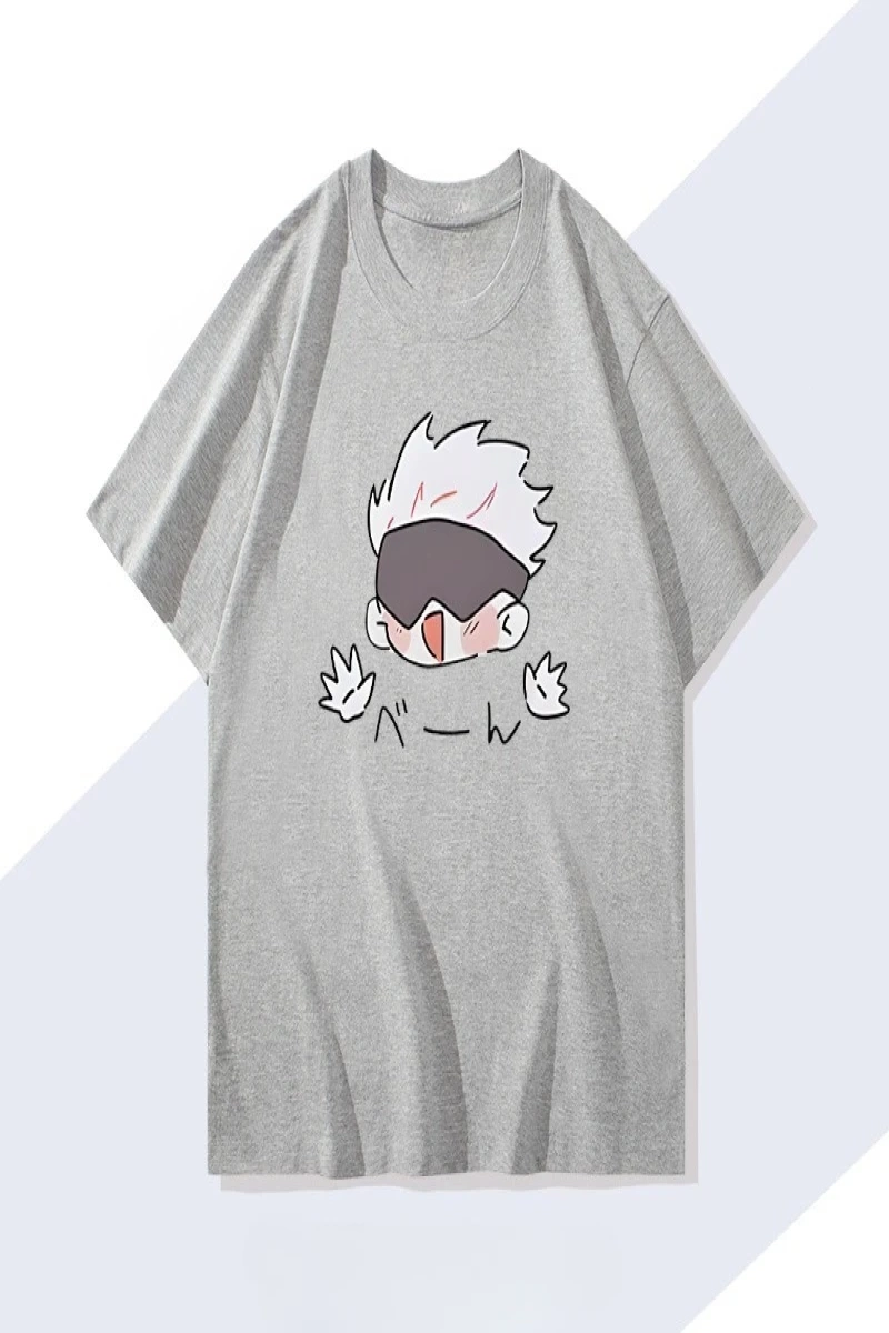 Anime Desenli Unisex Bay Bayan Tişört  Jujutsu Kaisen Gojo Satoru
