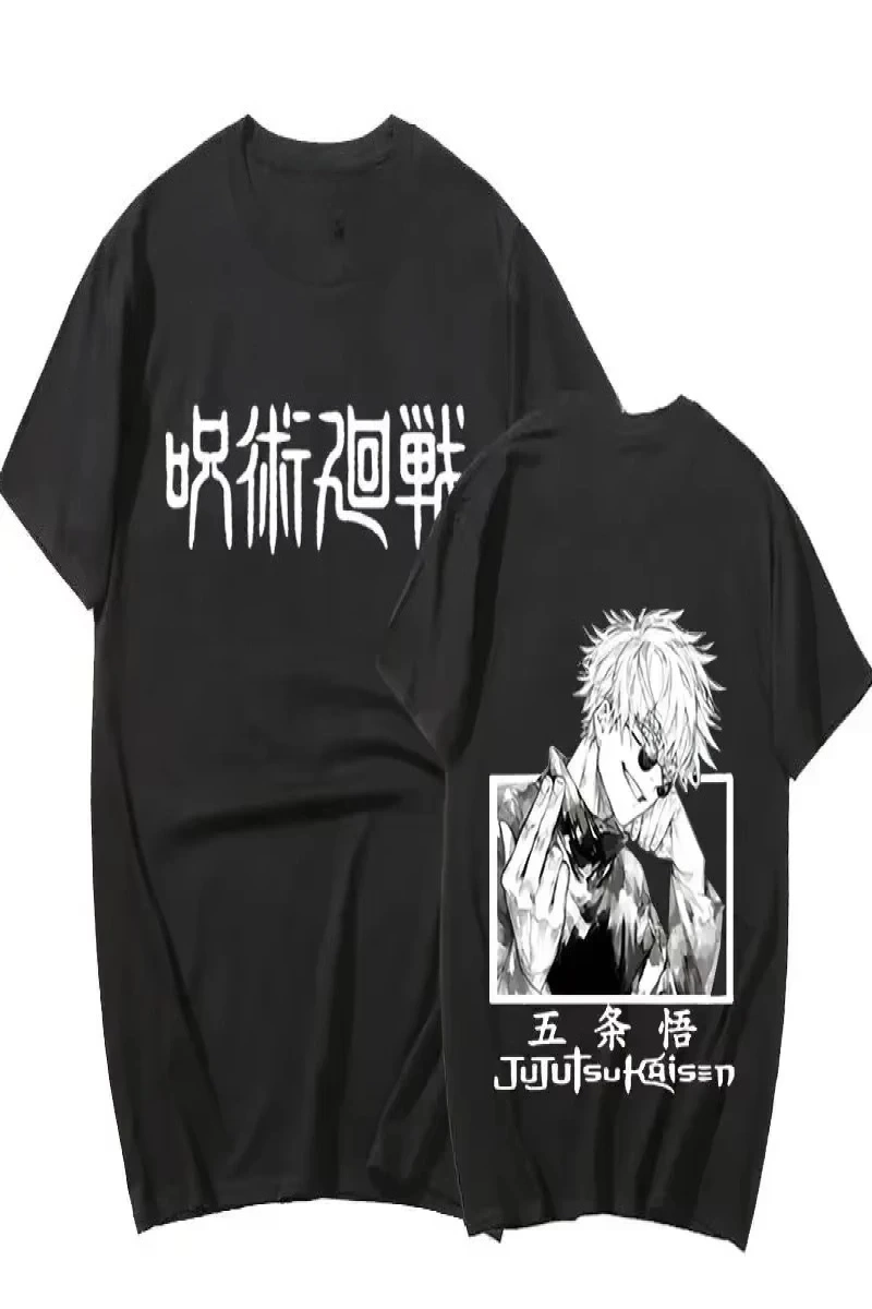 Anime Desenli Unisex Bay Bayan Tişört  Jujutsu Kaisen Gojo Satoru