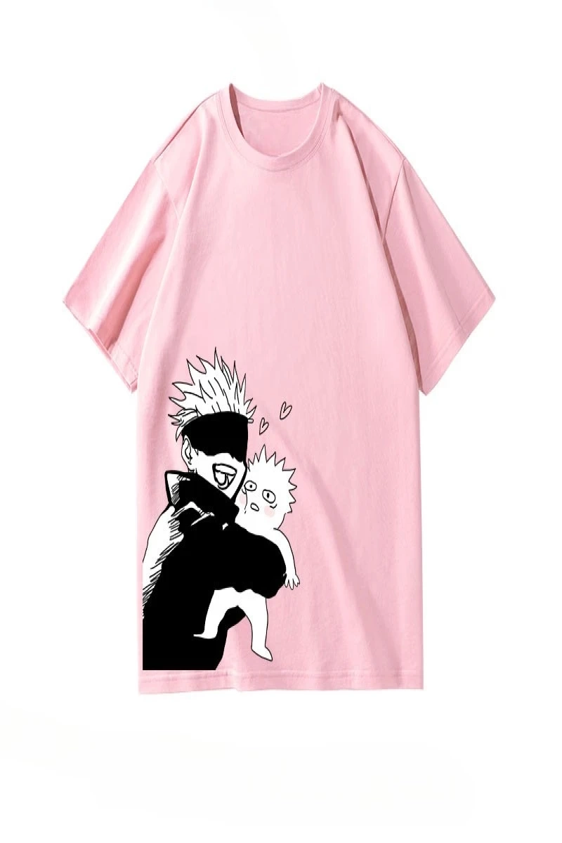 Anime Desenli Unisex Bay Bayan Tişört  Jujutsu Kaisen Gojo Satoru