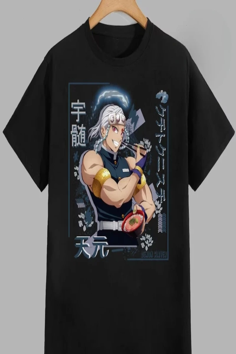 Anime Desenli Unisex Bay Bayan Tişört  Kamado Tanjiro ‌ Iblis avcısı