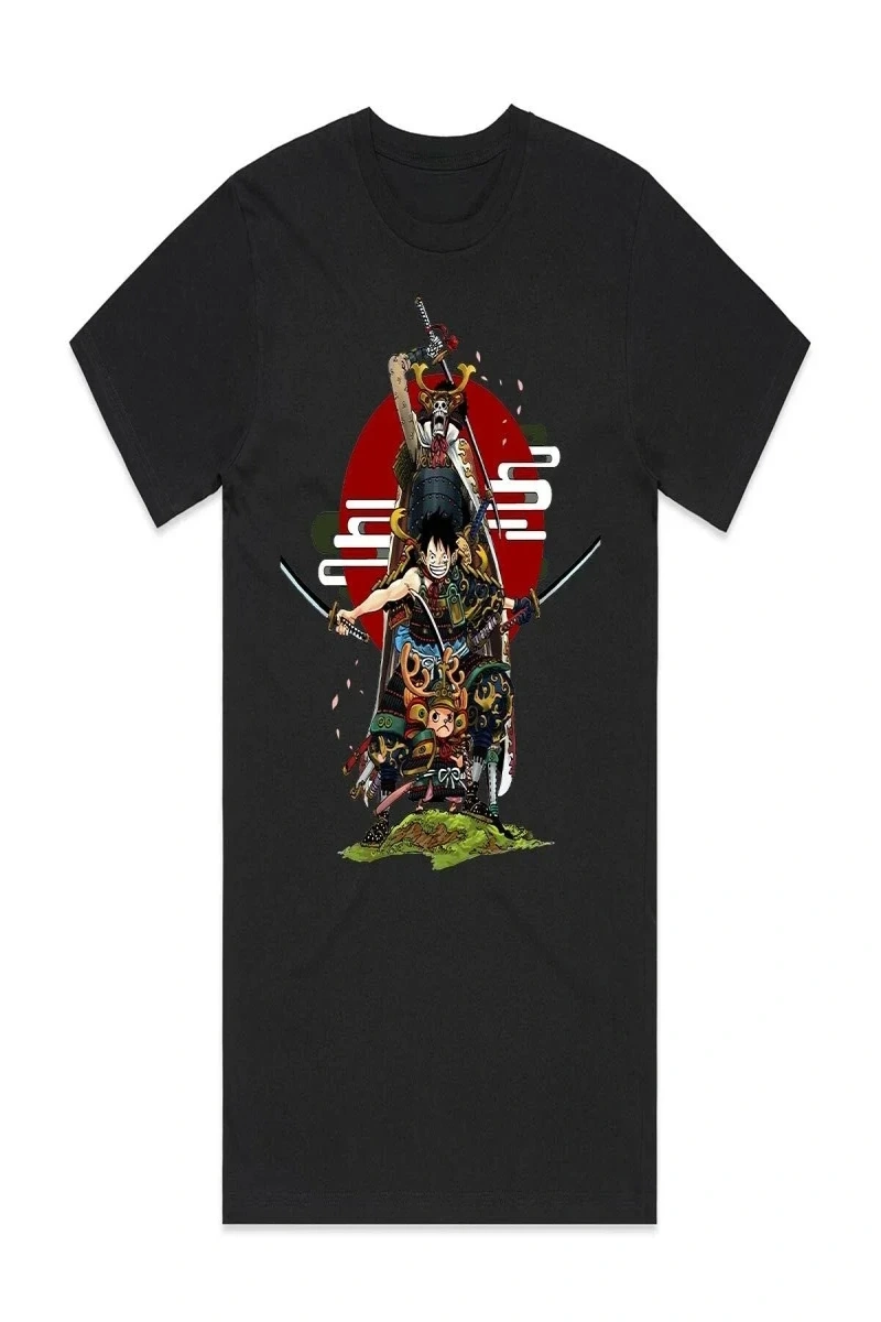 Anime Desenli Unisex Bay Bayan Tişört  Maymun D Luffy