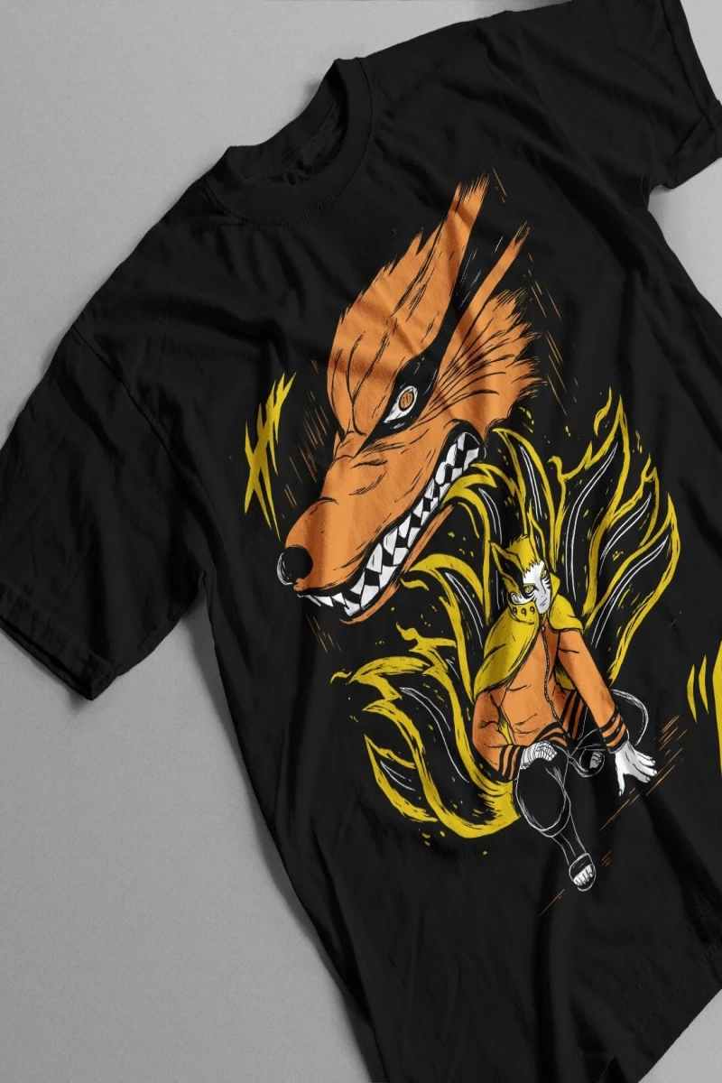 Anime Desenli Unisex Bay Bayan Tişört  Naruto Baryon