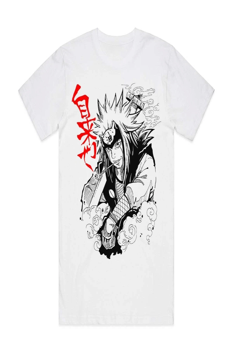 Anime Desenli Unisex Bay Bayan Tişört  Naruto Jiraiya