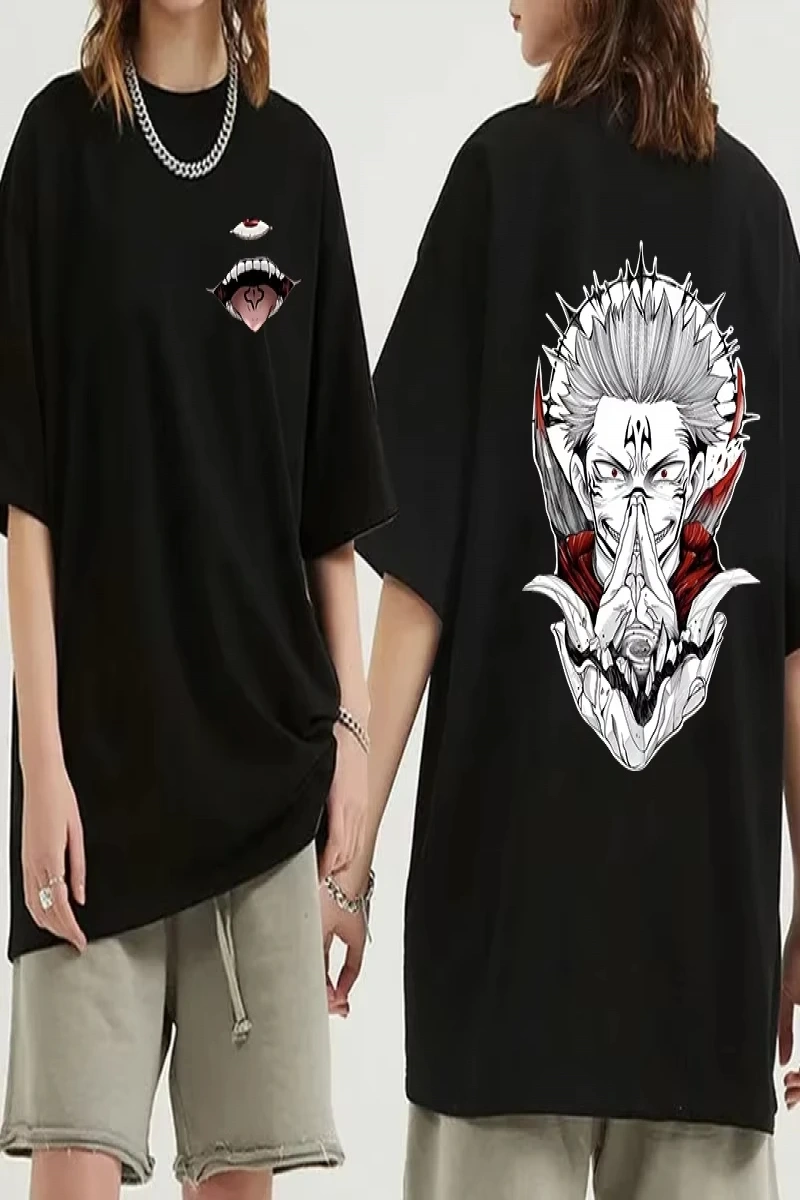 Anime Desenli Unisex Bay Bayan Tişört  Ryomen Sukuna