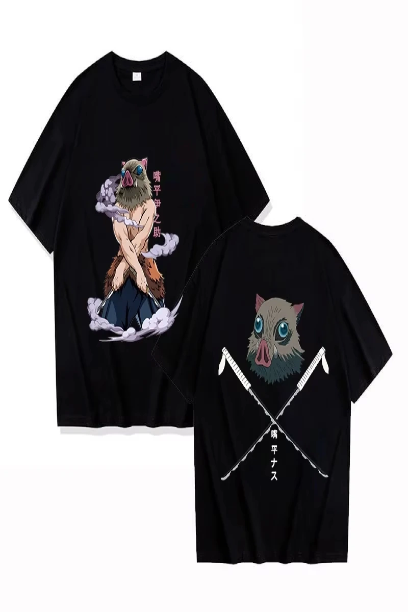 Anime Desenli Unisex Bay Bayan Tişört  Sıcak Anime Hashibira Inosuke
