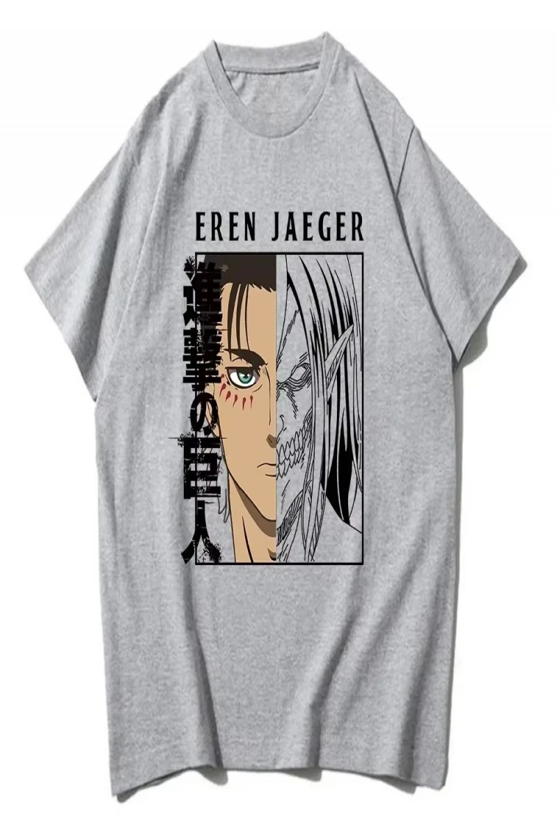 Anime Desenli Unisex Bay Bayan Tişört  Titan
