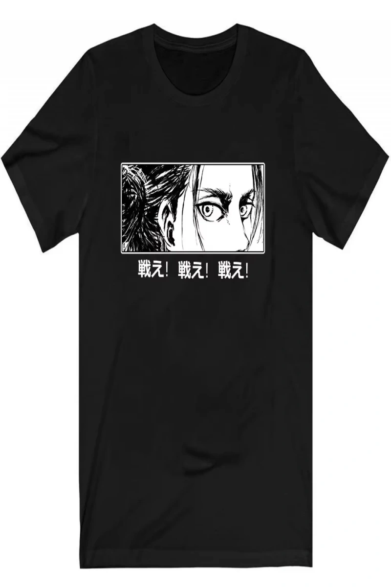 Anime Desenli Unisex Bay Bayan Tişört  Titan