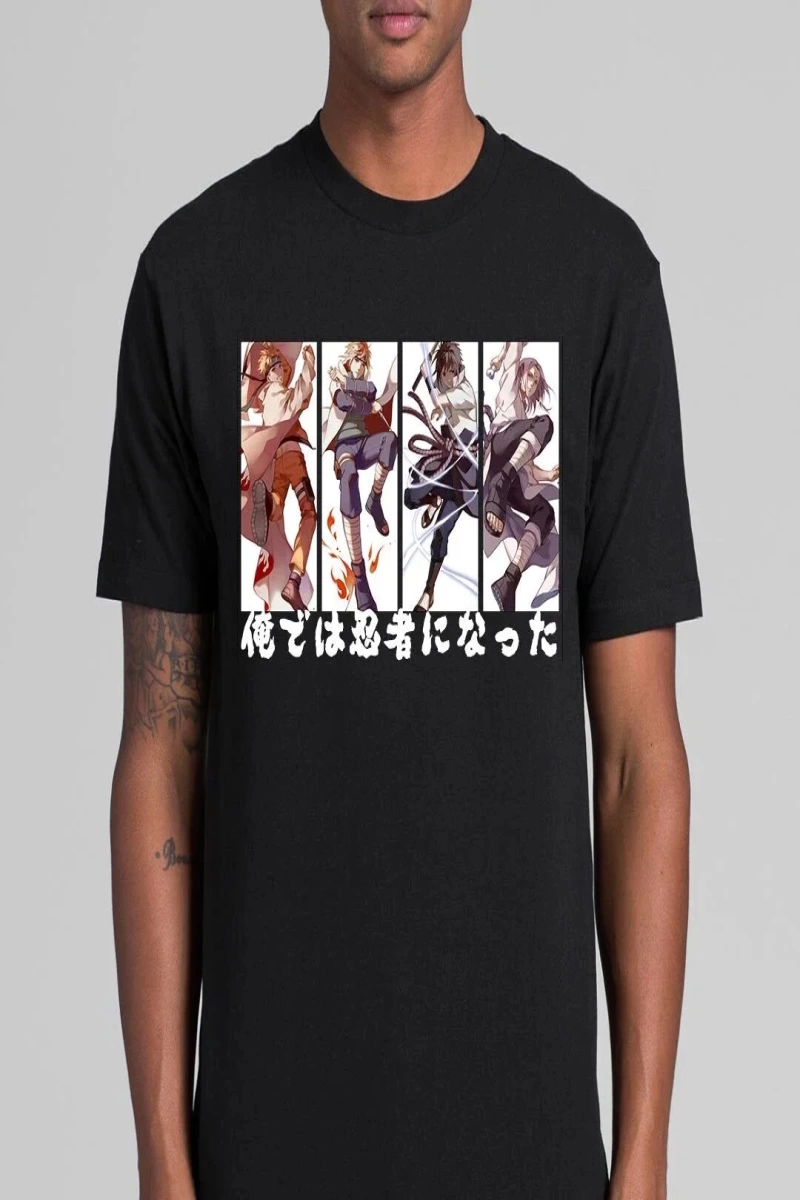 Anime Desenli Unisex Bay Bayan Tişört  Uzumaki Naruto