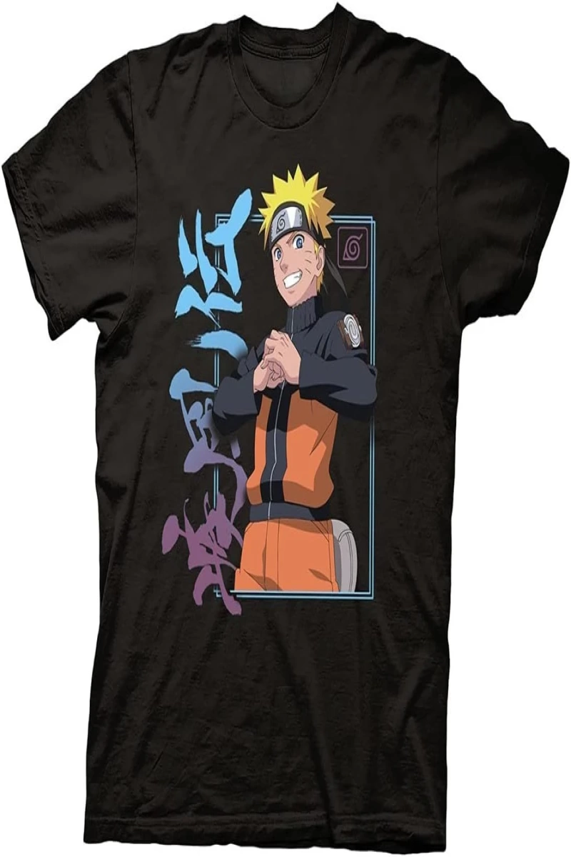 Anime Desenli Unisex Bay Bayan Tişört  Uzumaki Naruto