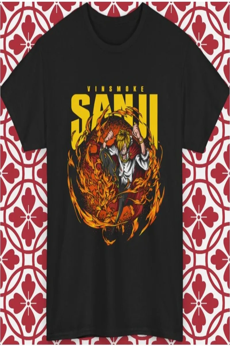 Anime Desenli Unisex Bay Bayan Tişört  Vinsmoke Sanji