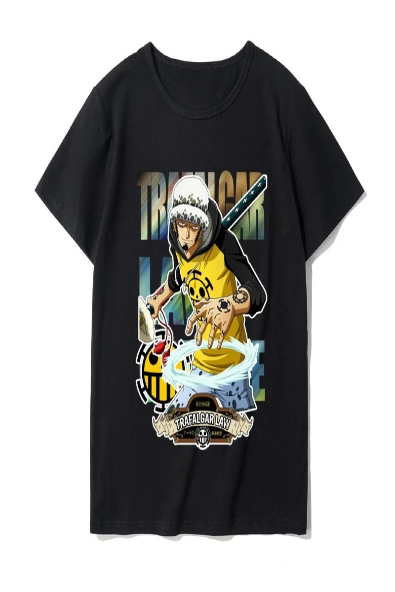 Anime Desenli Unisex Bay Bayan Tişört  Yaz Luffy Zoro Asura