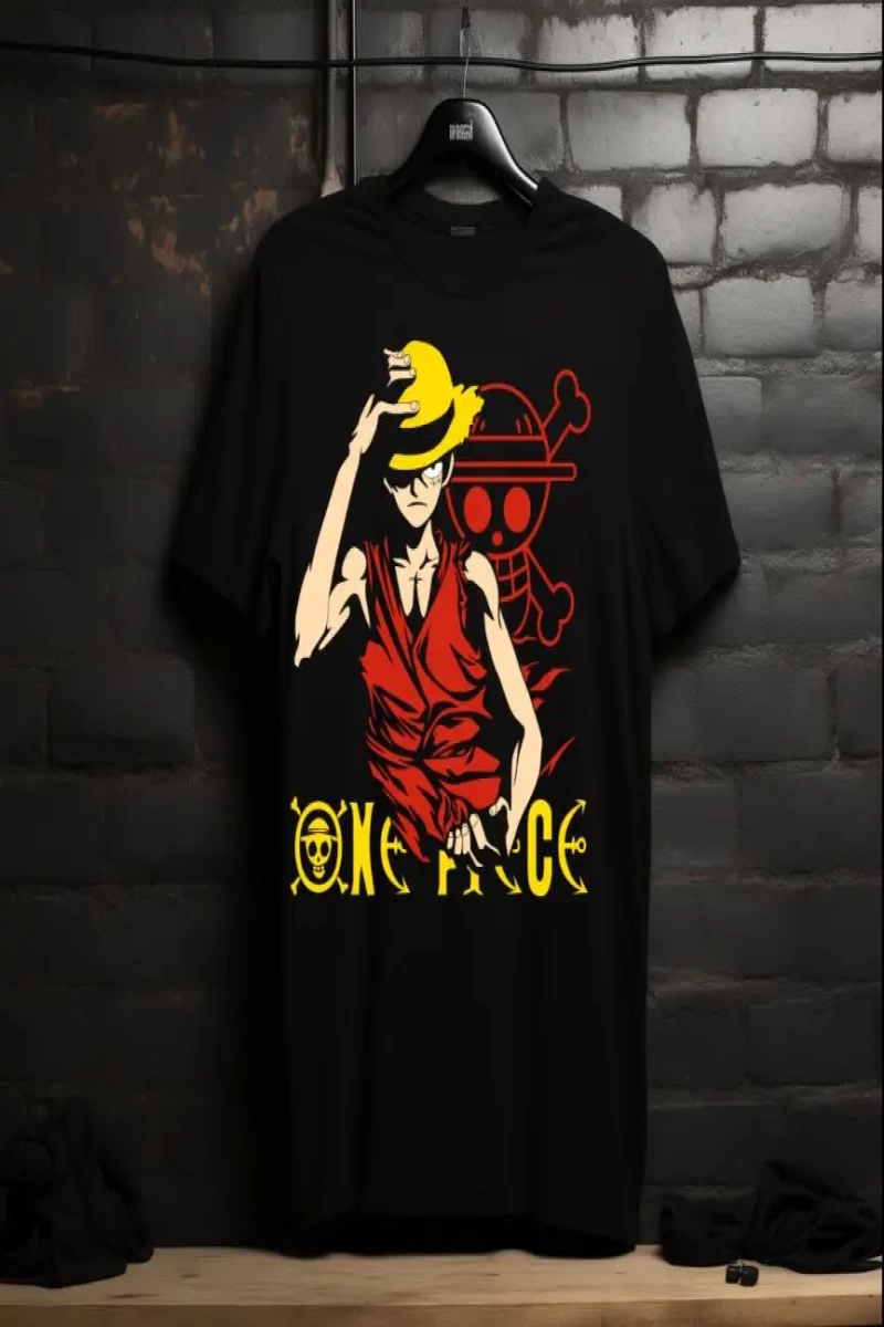 Anime Desenli Unisex Bay Bayan Tişört  Yaz Luffy Zoro Asura