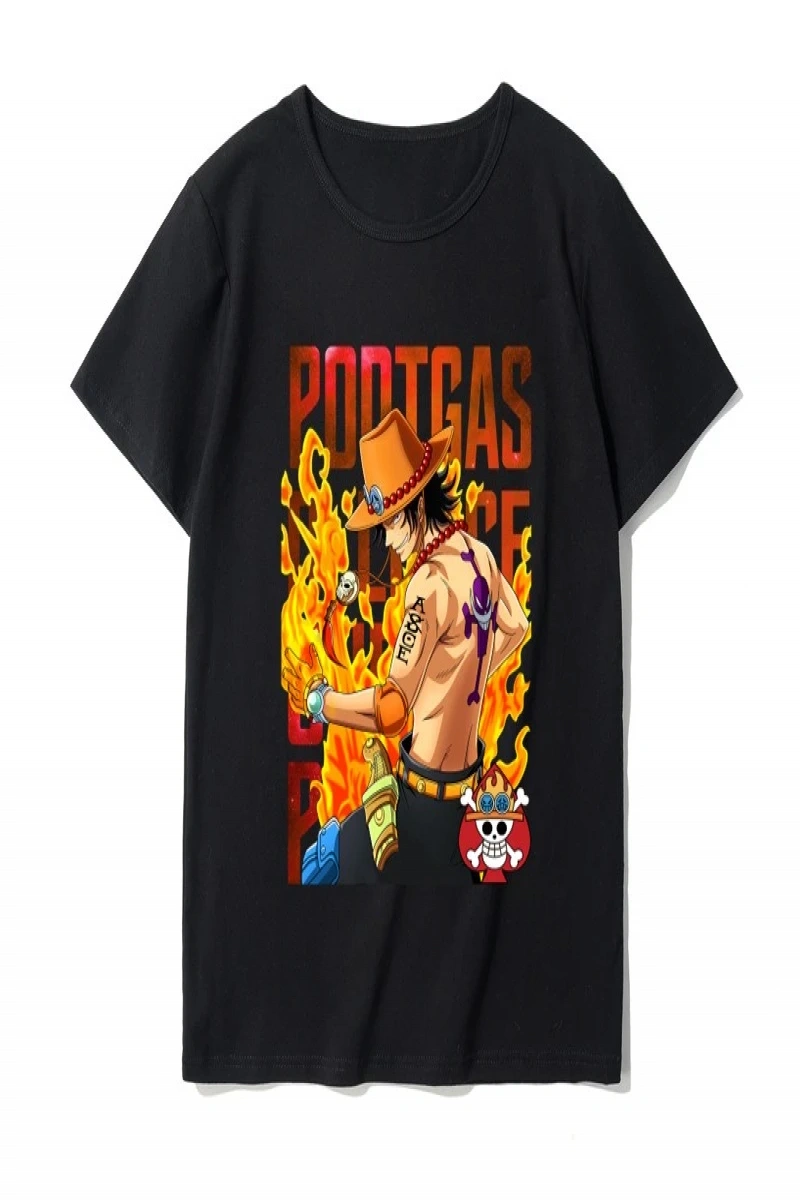 Anime Desenli Unisex Bay Bayan Tişört  Yaz Luffy Zoro Asura