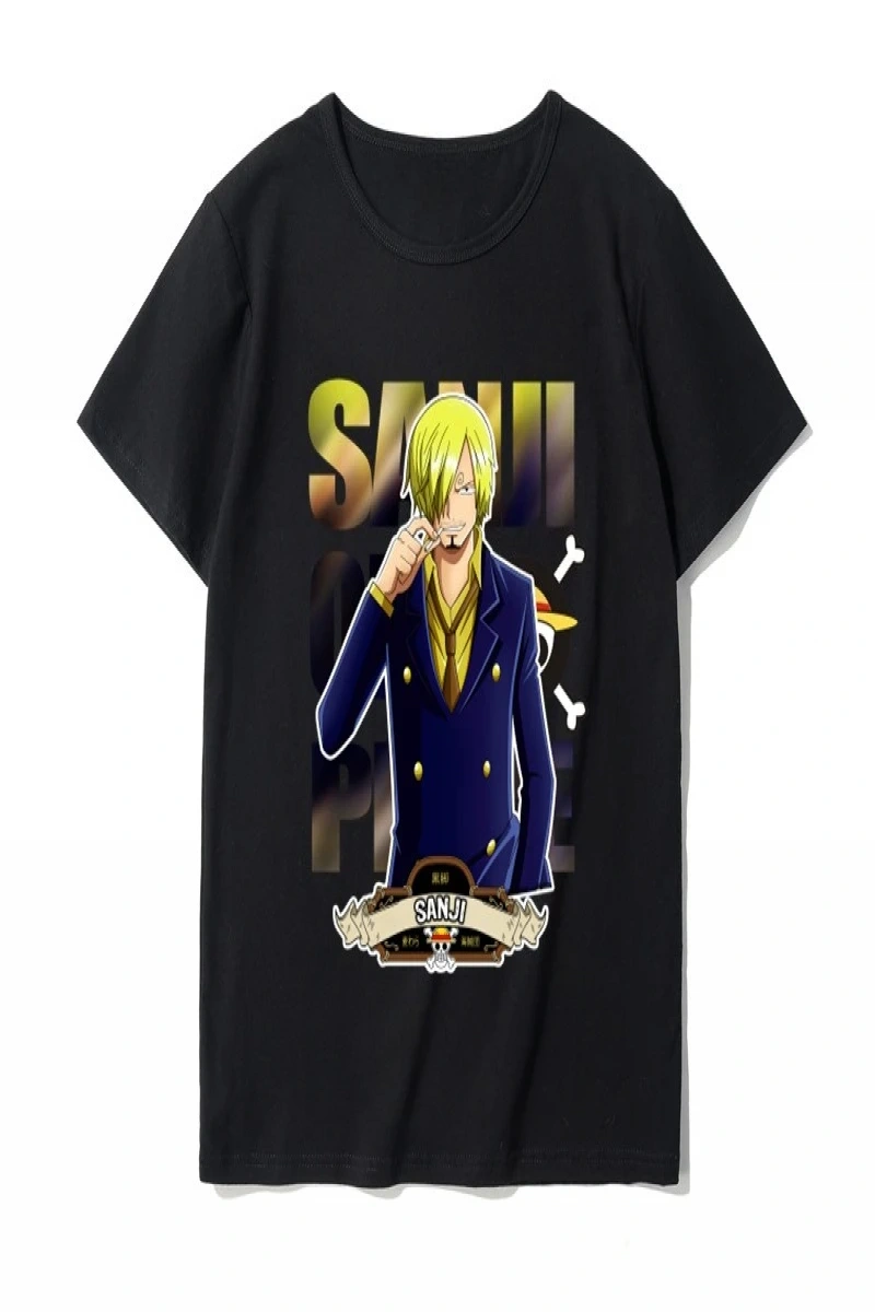 Anime Desenli Unisex Bay Bayan Tişört  Yaz Luffy Zoro Asura