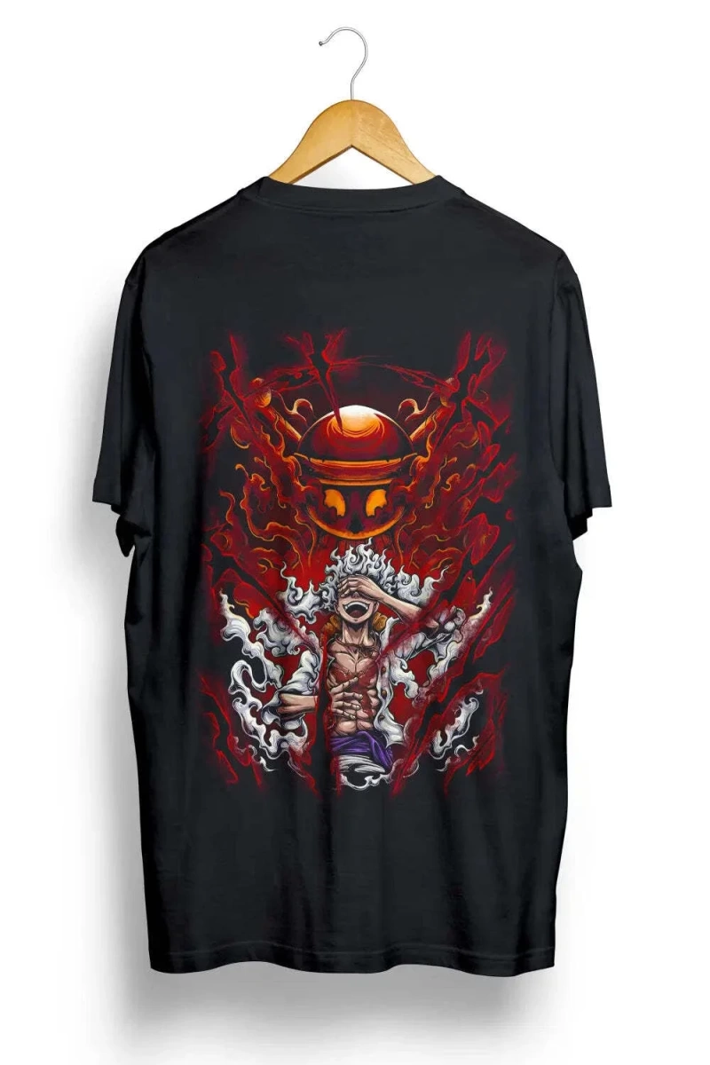Anime Desenli Unisex Bay Bayan Tişört  Yaz Luffy Zoro Asura