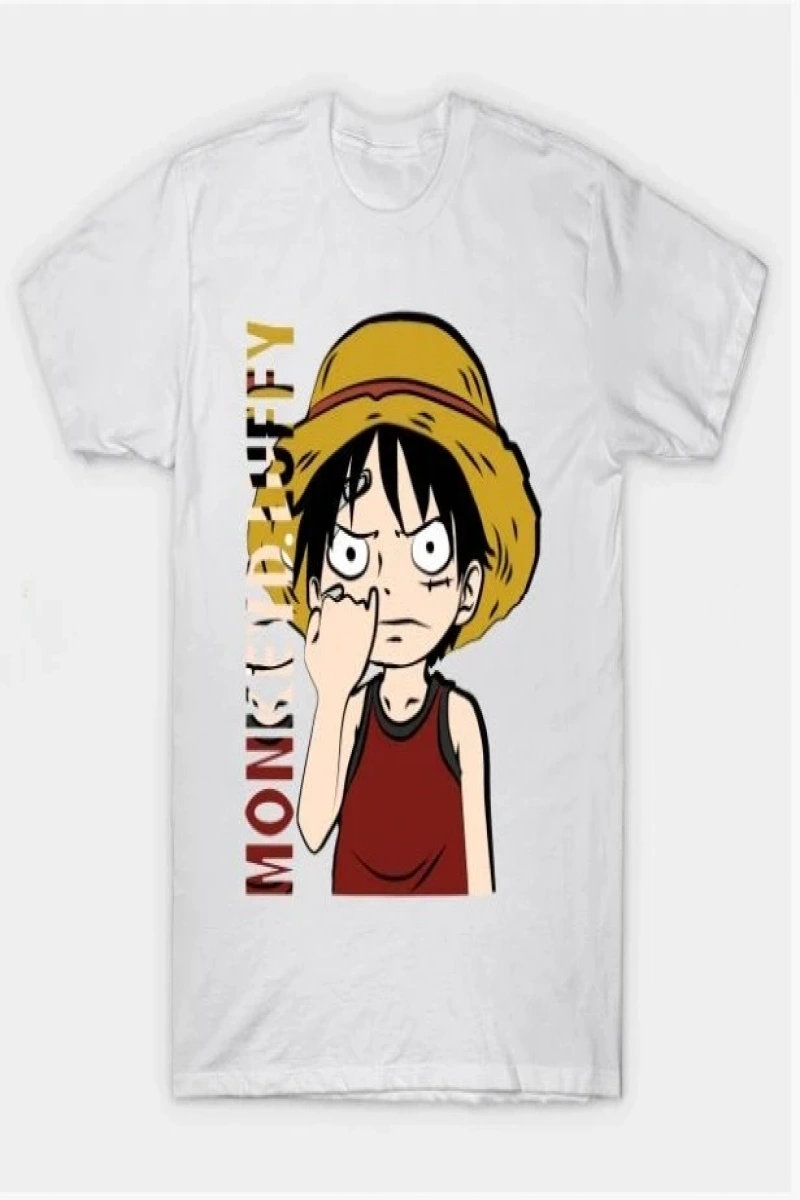 Anime Desenli Unisex Bay Bayan Tişört  Yaz Luffy Zoro Asura