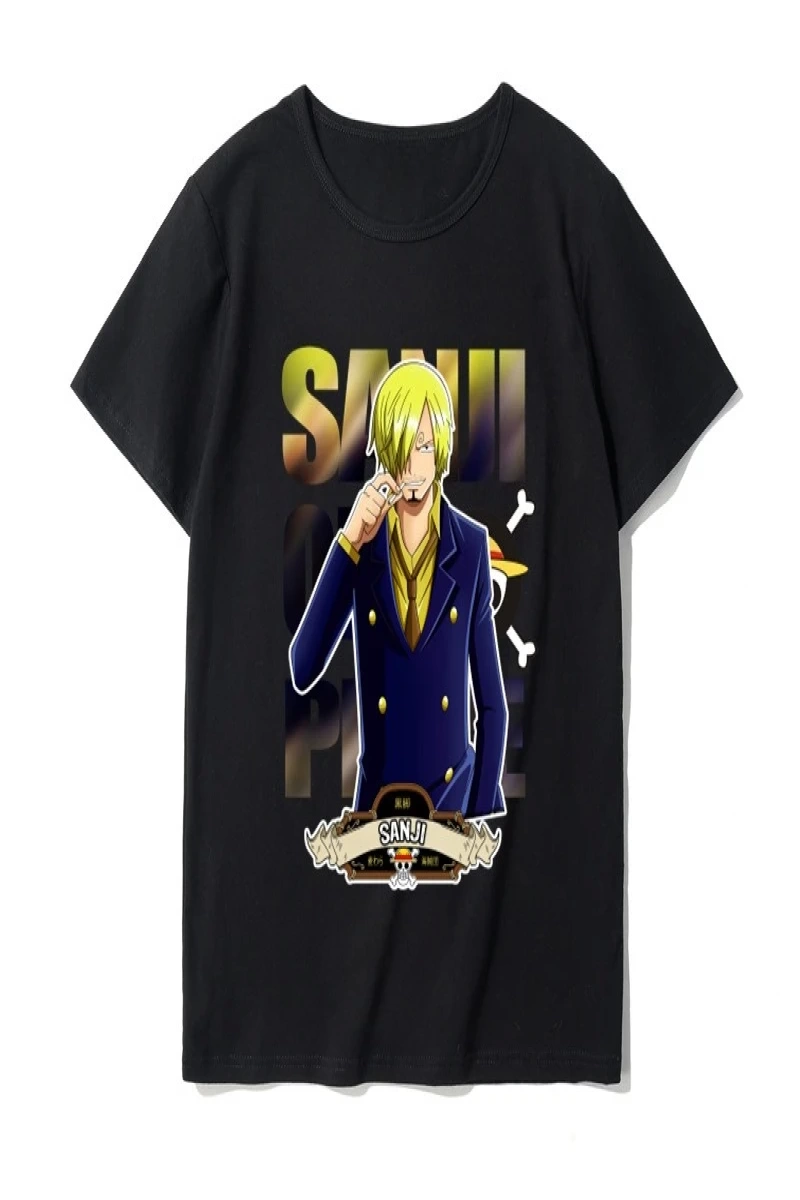 Anime Desenli Unisex Bay Bayan Tişört  Yaz Luffy Zoro Asura