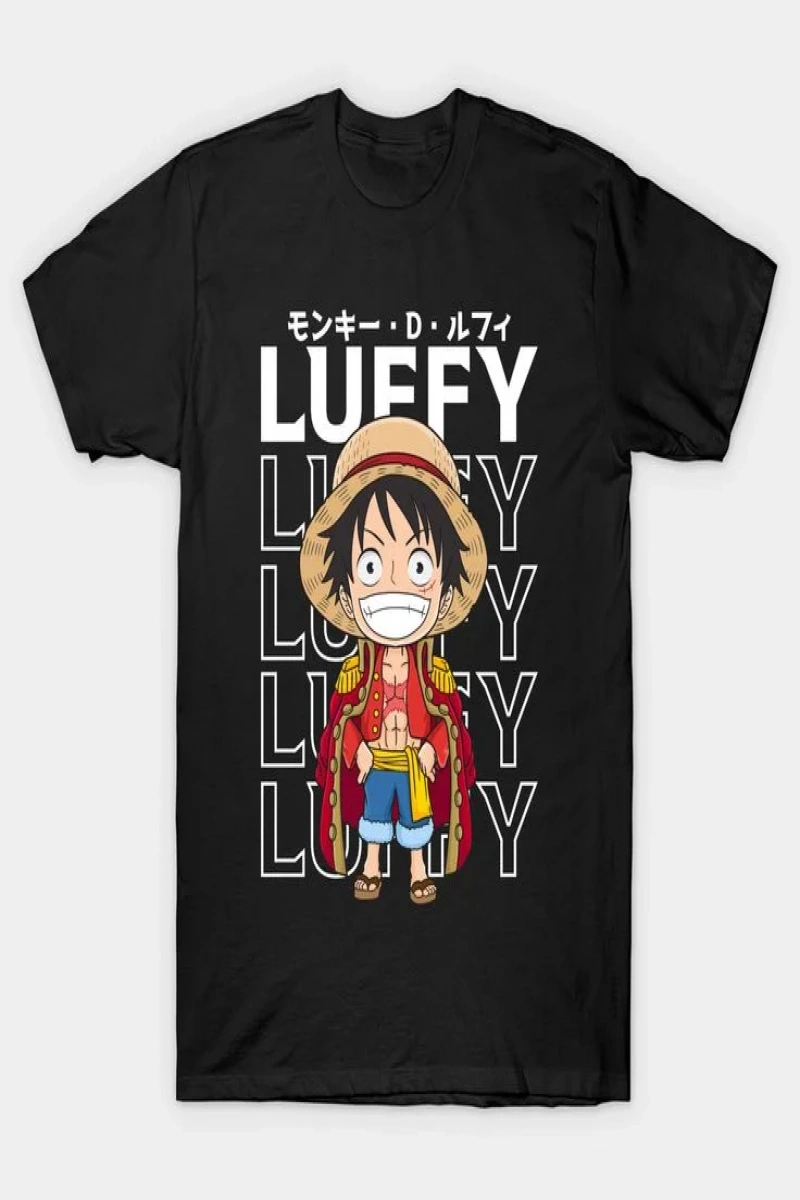 Anime Desenli Unisex Bay Bayan Tişört  Yaz Luffy Zoro Asura