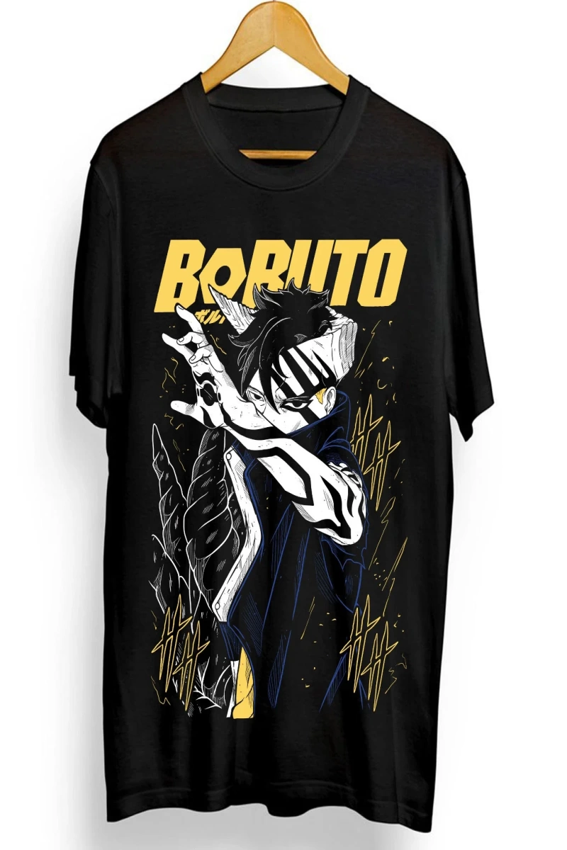 Anime Desenli Unisex Çocuk Tişört  Boruto Uzumaki Naruto