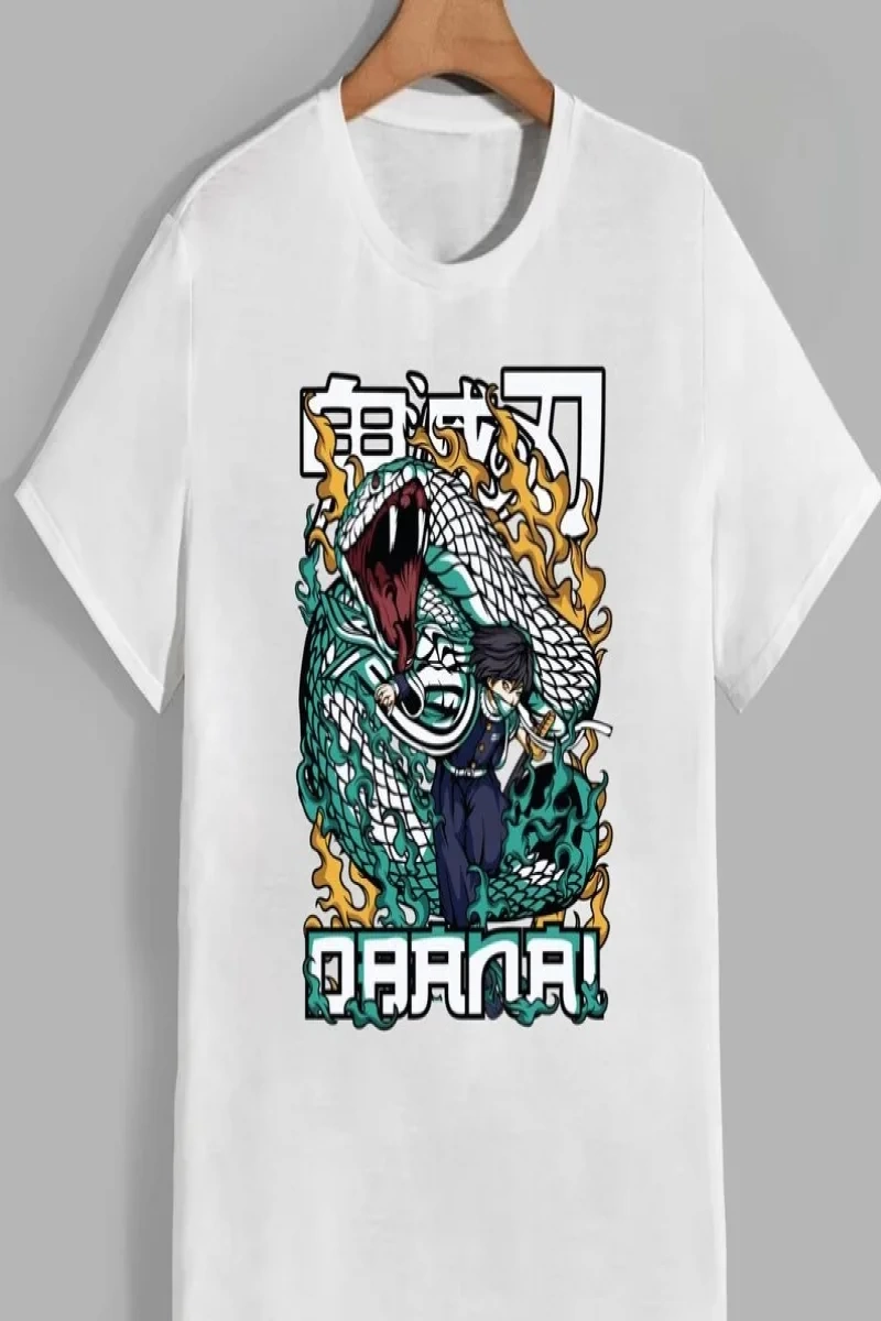 Anime Desenli Unisex Çocuk Tişört  Hashibira Inosuke iblis avcısı