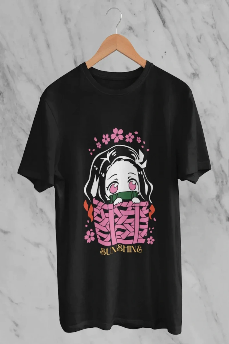 Anime Desenli Unisex Çocuk Tişört  Iblis avcısı Kamado Tanjiro