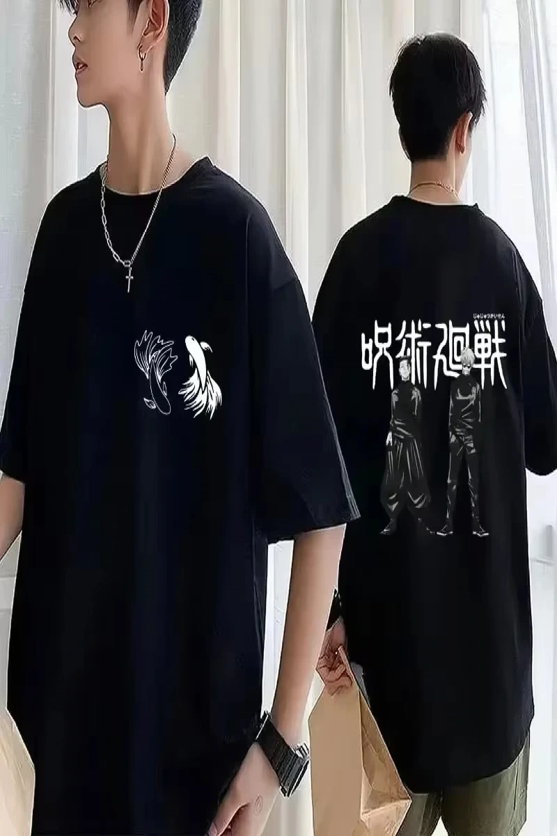 Anime Desenli Unisex Çocuk Tişört  Japa Nese Anime Jujutsu Hattı
