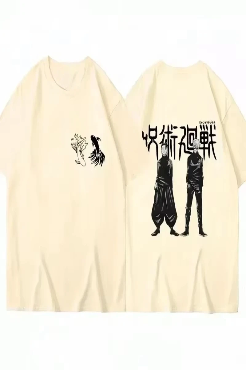 Anime Desenli Unisex Çocuk Tişört  Japa Nese Anime Jujutsu Hattı
