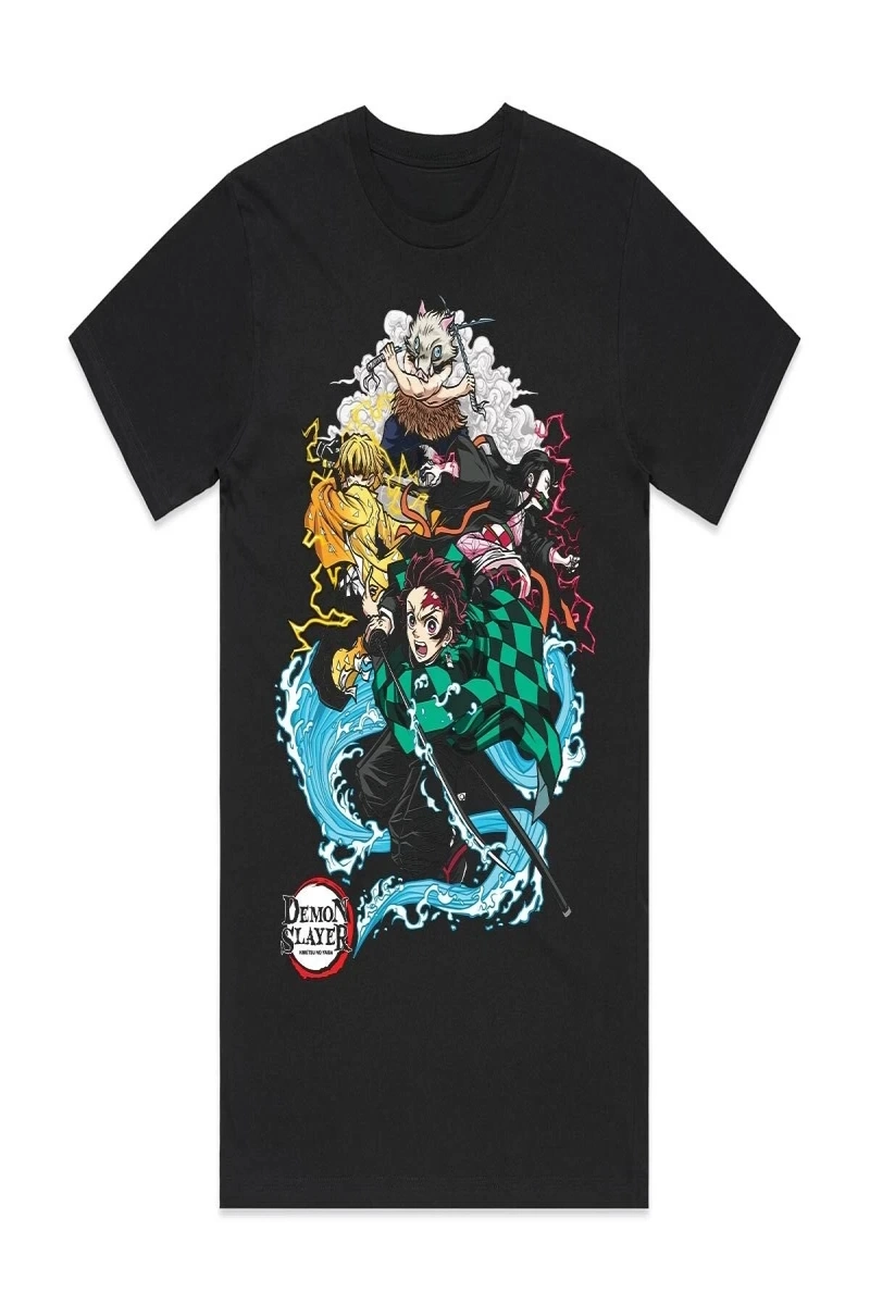 Anime Desenli Unisex Çocuk Tişört  Japon iblis avcısı