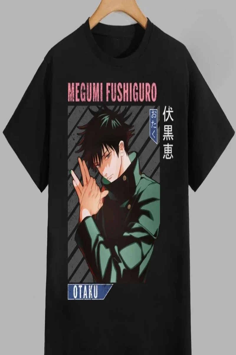 Anime Desenli Unisex Çocuk Tişört  Jujutsu Hattı Fushiguro Megumi ‌