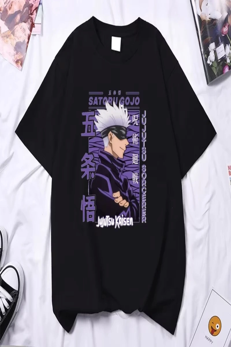 Anime Desenli Unisex Çocuk Tişört  Jujutsu hattı Gojo Satoru