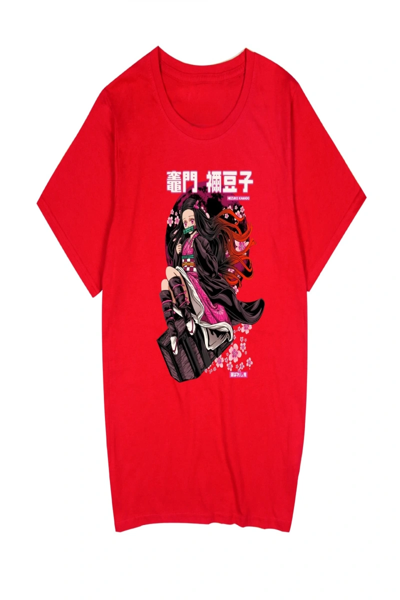 Anime Desenli Unisex Çocuk Tişört  Kamado Nezuko Demon Slayer