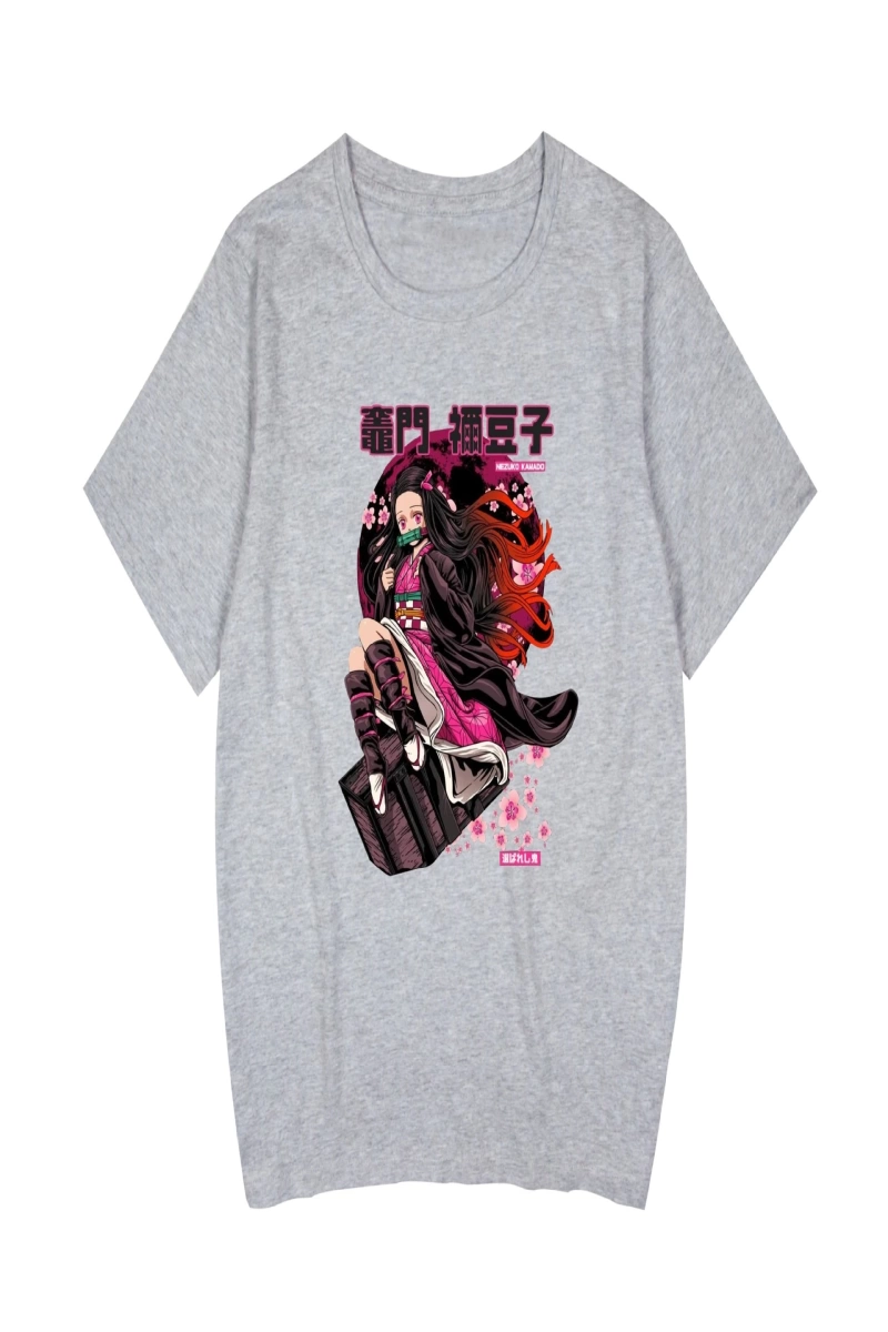 Anime Desenli Unisex Çocuk Tişört  Kamado Nezuko Demon Slayer