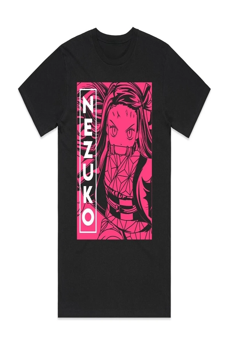Anime Desenli Unisex Çocuk Tişört Kamado Tanjiro ‌ Nezuko Demon Slayer